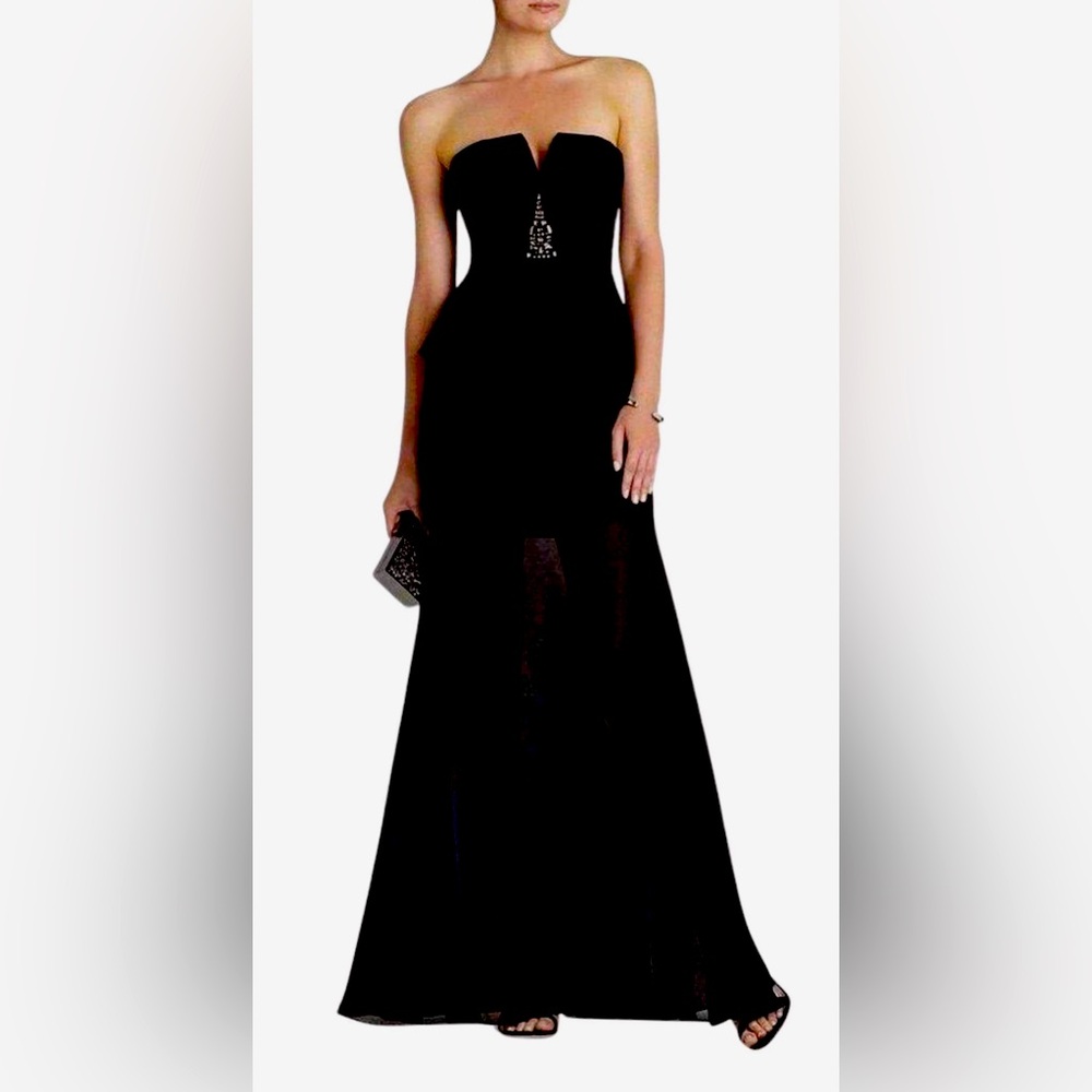 BCBGMAXAZRIA. ..Caitlyn Strapless
Embellished Bodice Dress